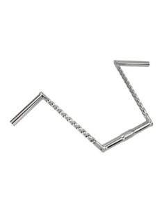 Double Twisted Handlebar 12 25.4mm Chrome.